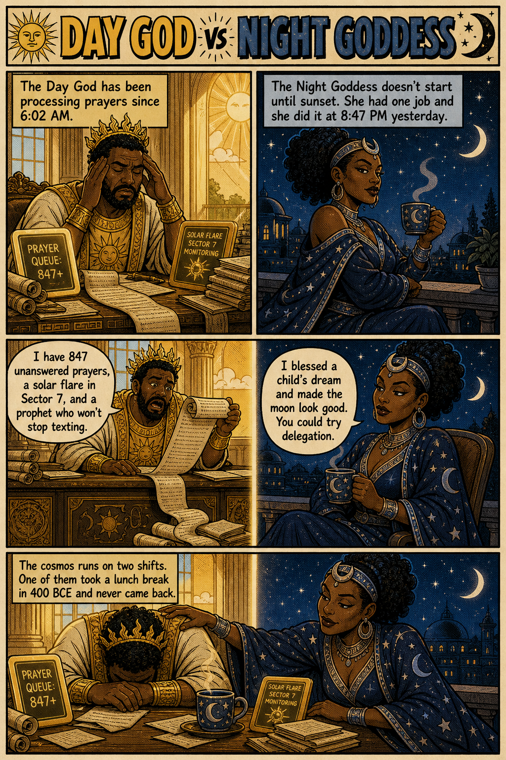 Day God vs Night Goddess